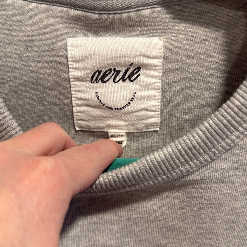 Aerie Big Chill Crewneck Sweatshirt Very Oversized - Picture 7 of 8